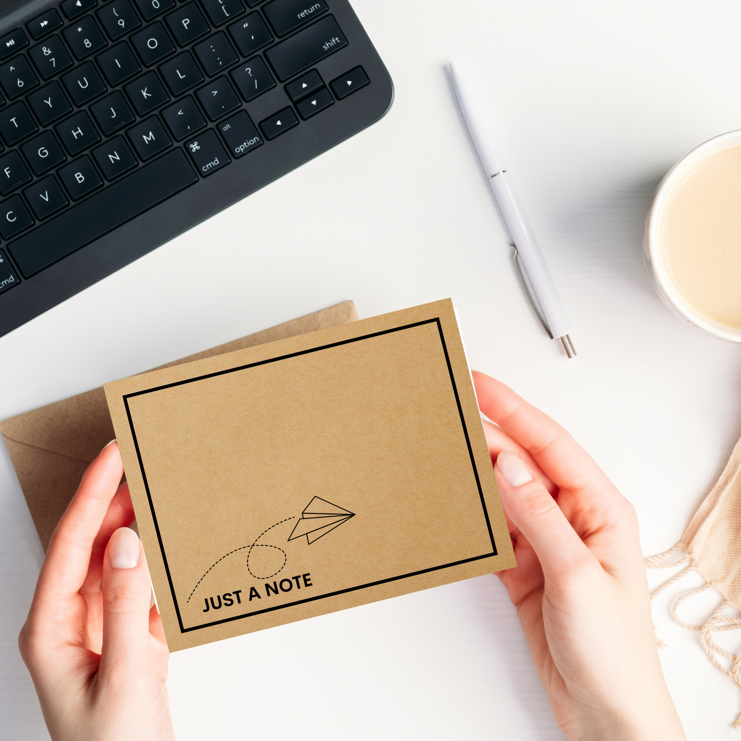 Just a Note Stationery Note Cards Set (12-Pack) – Perfect for Personal Messages