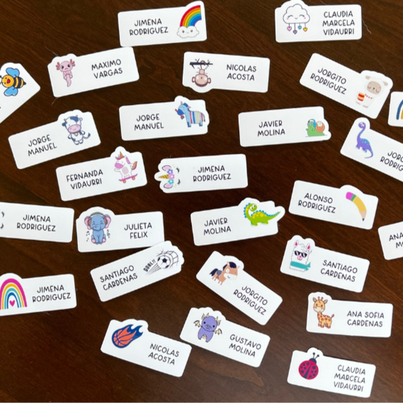 Personalized Name Stickers – Set of 40