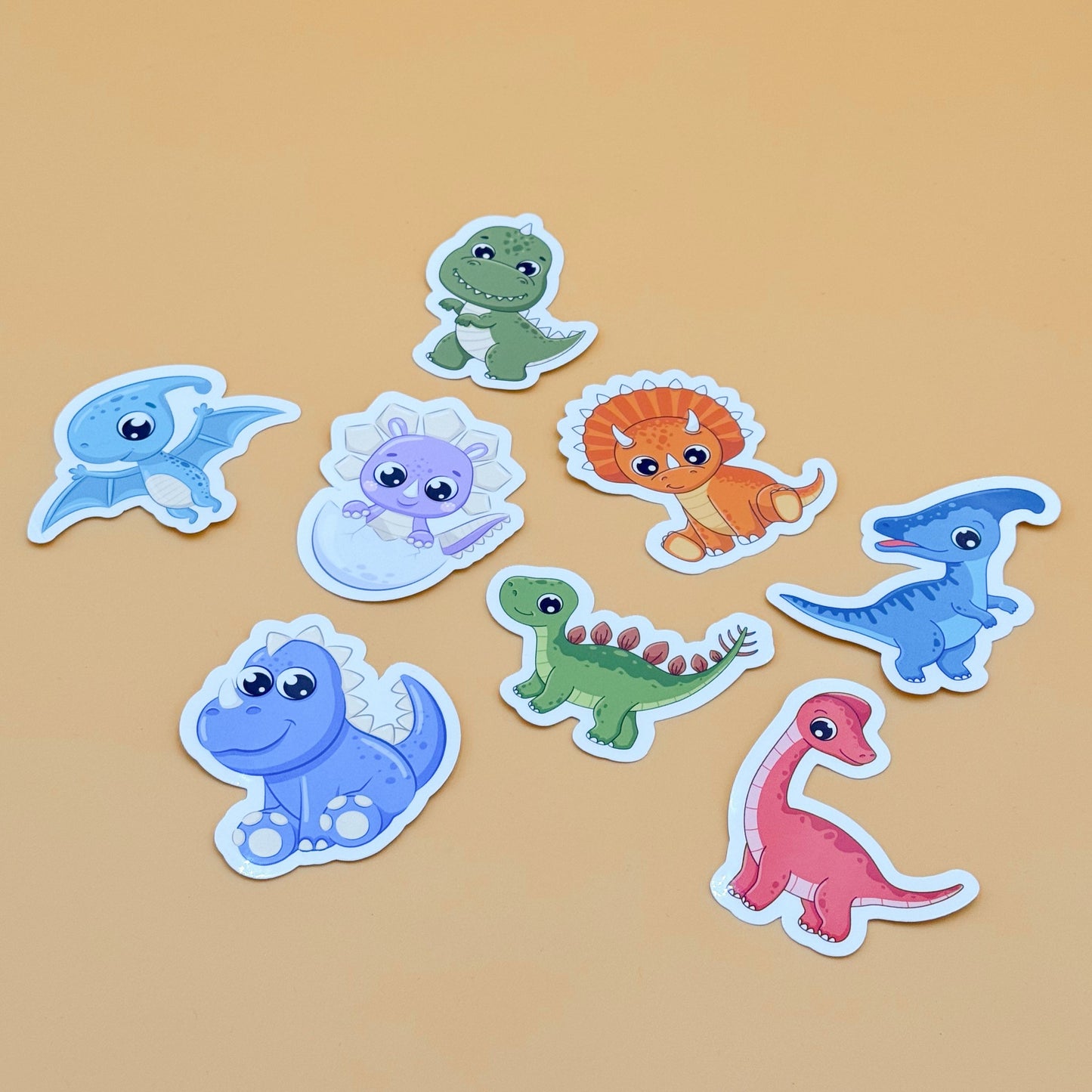 Tiny Dino Adventures Vinyl Set (8-Pack) – Dinosaur for Kids and Adults