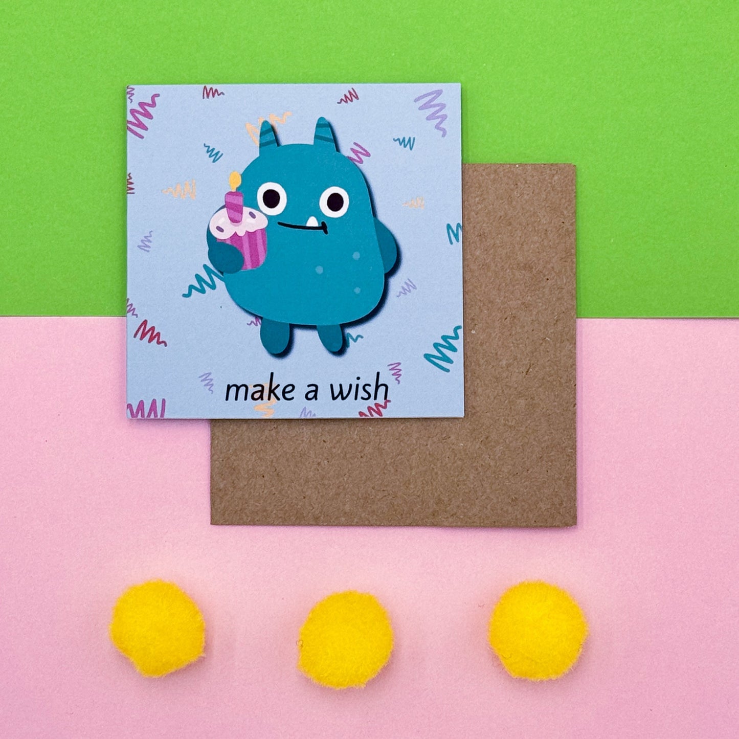 Monstrous Birthday Wishes Cards (Set of 3 Fun Monster Cards)