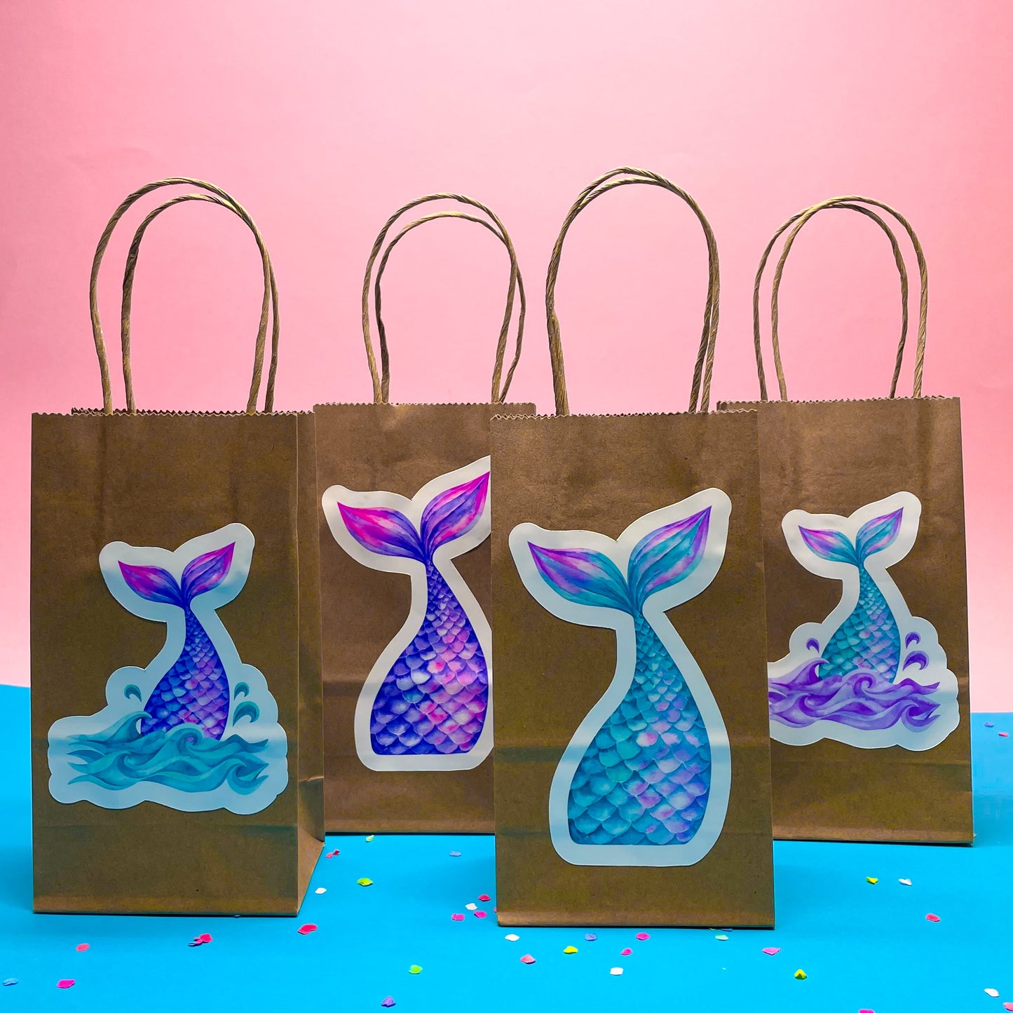 Mermaid Magic Birthday Party Bundle (Set of 12 Ocean-Themed Tags)