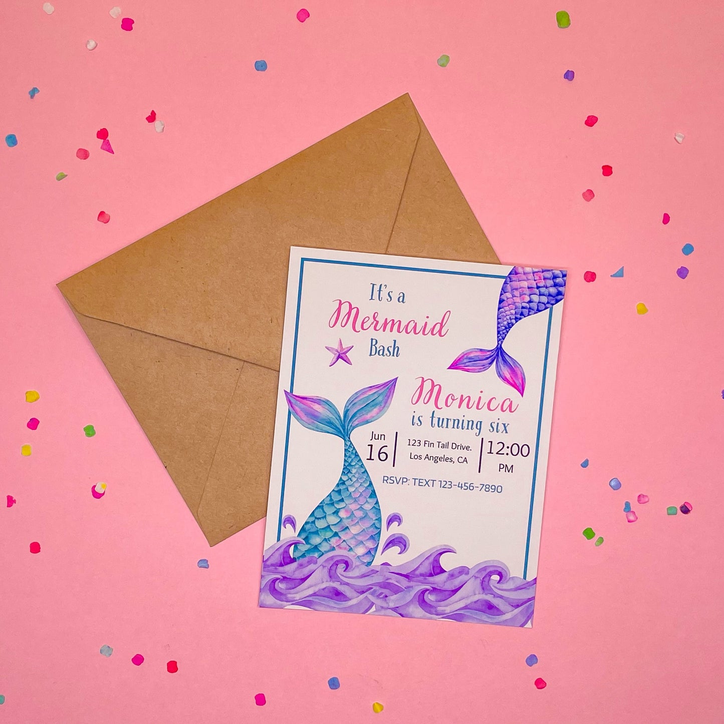 Mermaid Magic Birthday Party Bundle (Set of 12 Ocean-Themed Tags)