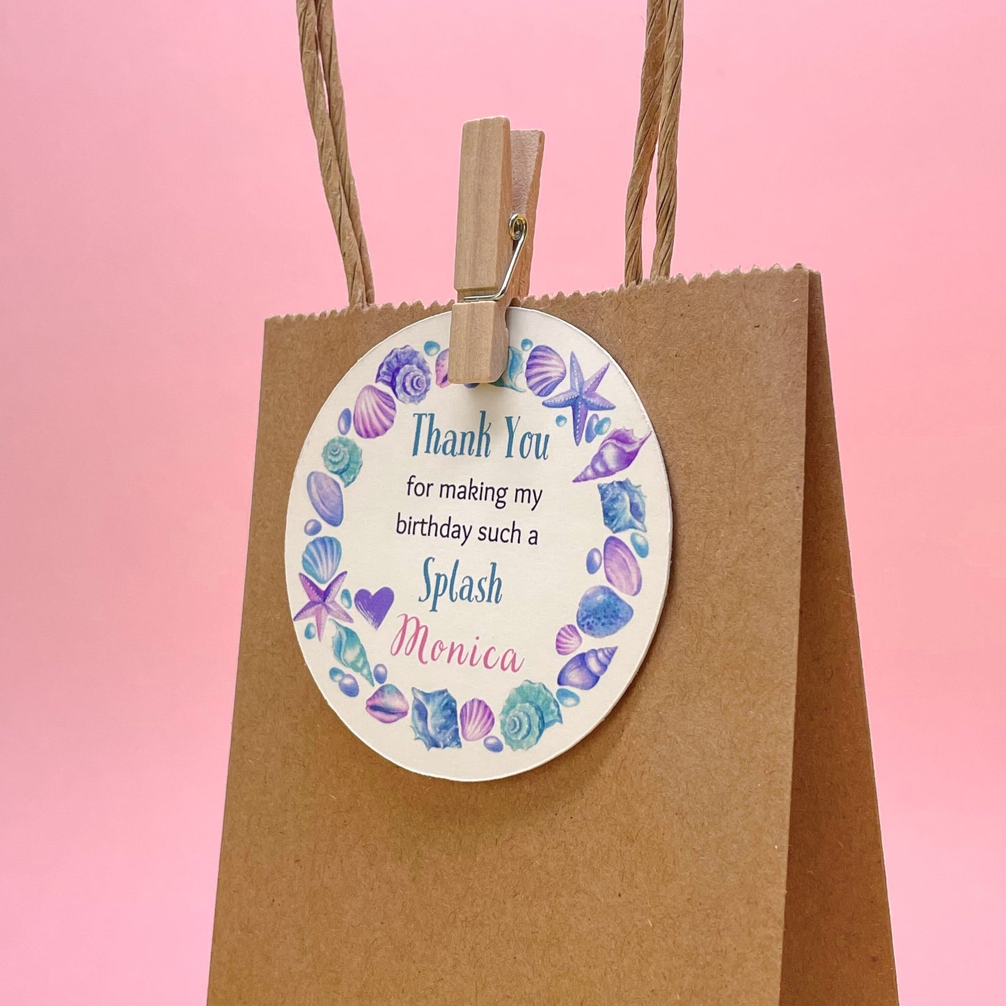 Mermaid Magic Birthday Party Bundle (Set of 12 Ocean-Themed Tags)