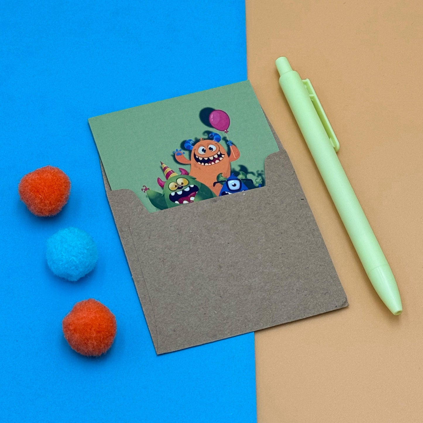 Monsterific Celebration Cards (Set of 3 Monster-Themed Cards)