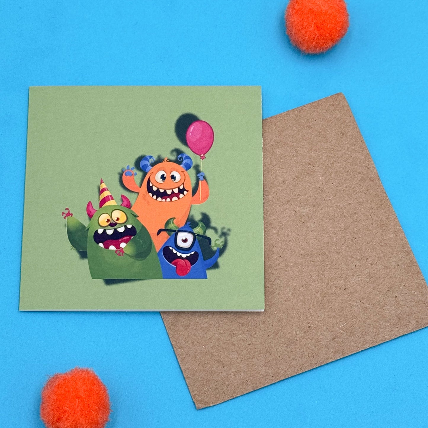 Monsterific Celebration Cards (Set of 3 Monster-Themed Cards)