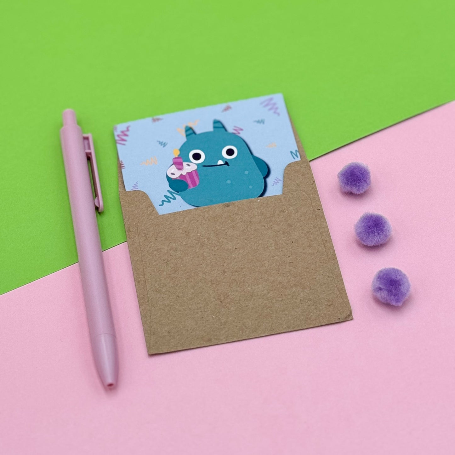 Monstrous Birthday Wishes Cards (Set of 3 Fun Monster Cards)