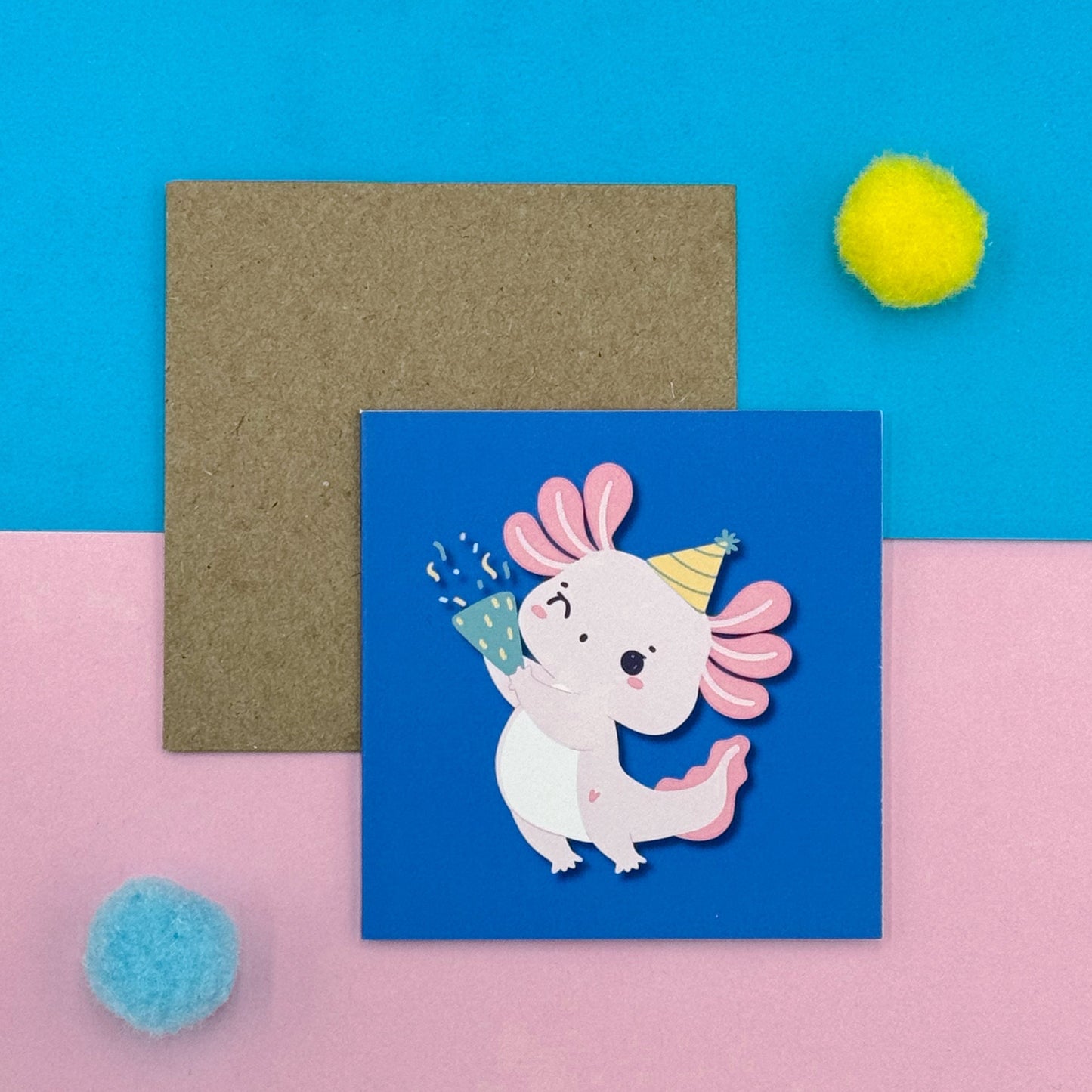 Party Axolotl Cards (Set of 3 Fun Axolotl Cards)