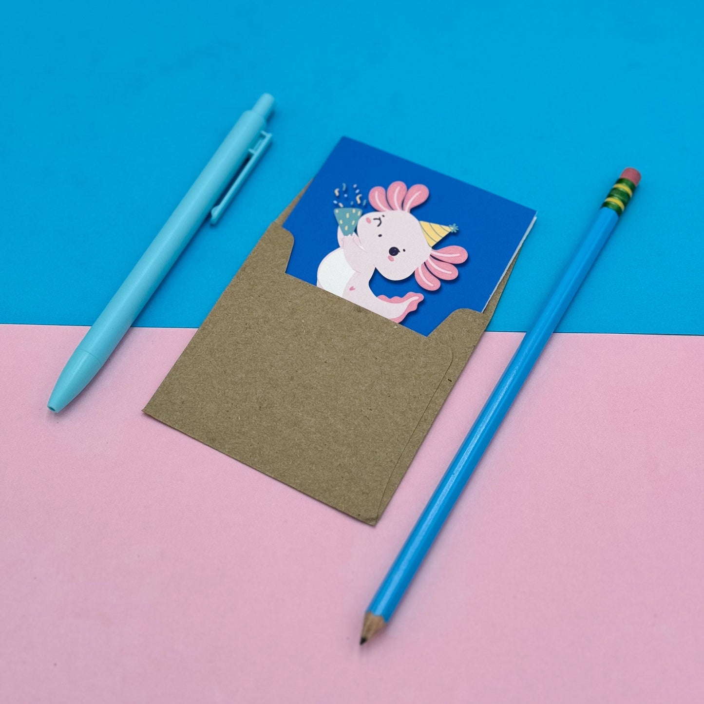 Party Axolotl Cards (Set of 3 Fun Axolotl Cards)