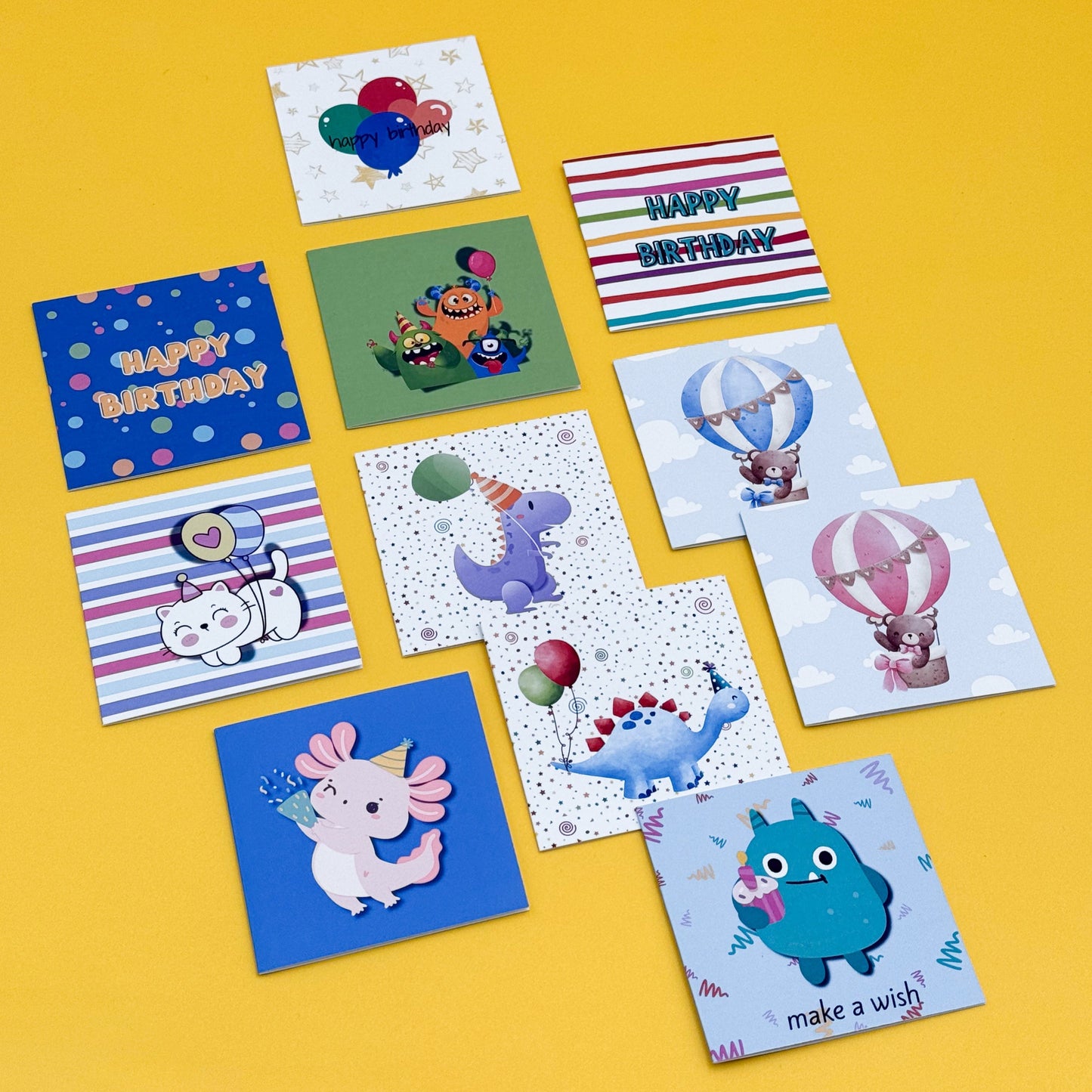 Dots of Fun Party Cards (Set of 3 Colorful Cards)