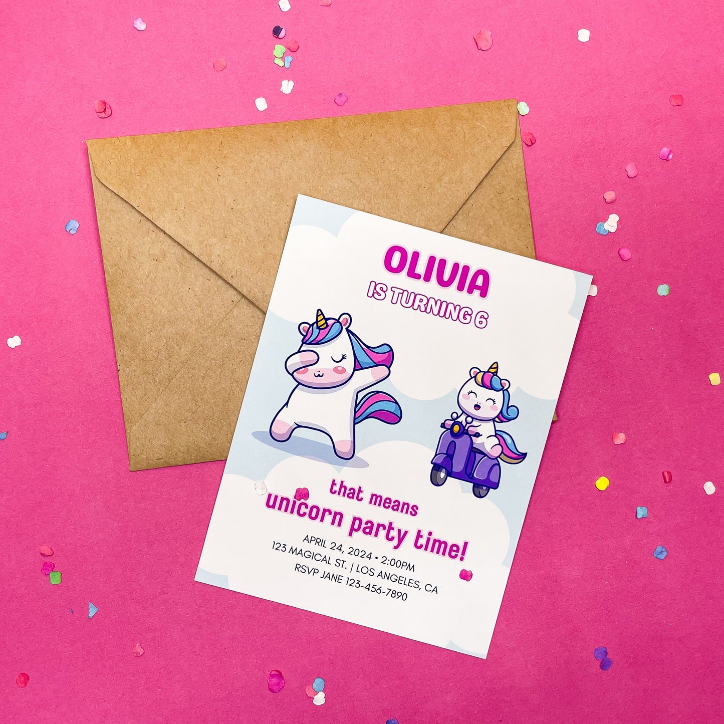 Sassy Sparkle Unicorn Birthday Party Bundle (Set of 12 Unicorn Tags)