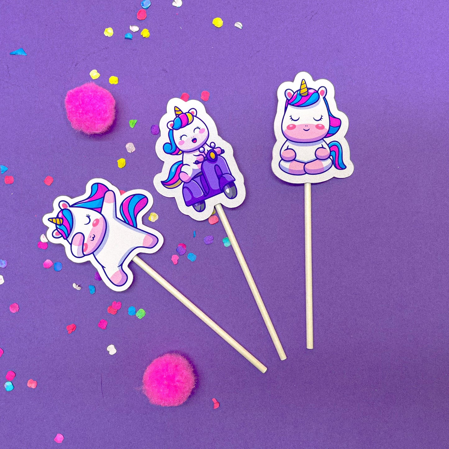 Sassy Sparkle Unicorn Birthday Party Bundle (Set of 12 Unicorn Tags)