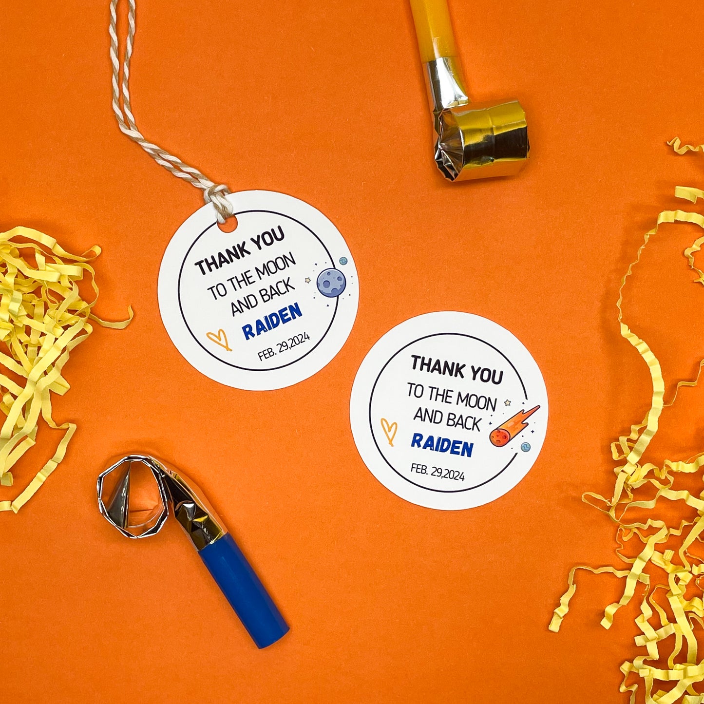 Astronaut Adventure Party Bundle (Set of 12 Space-Themed Tags)