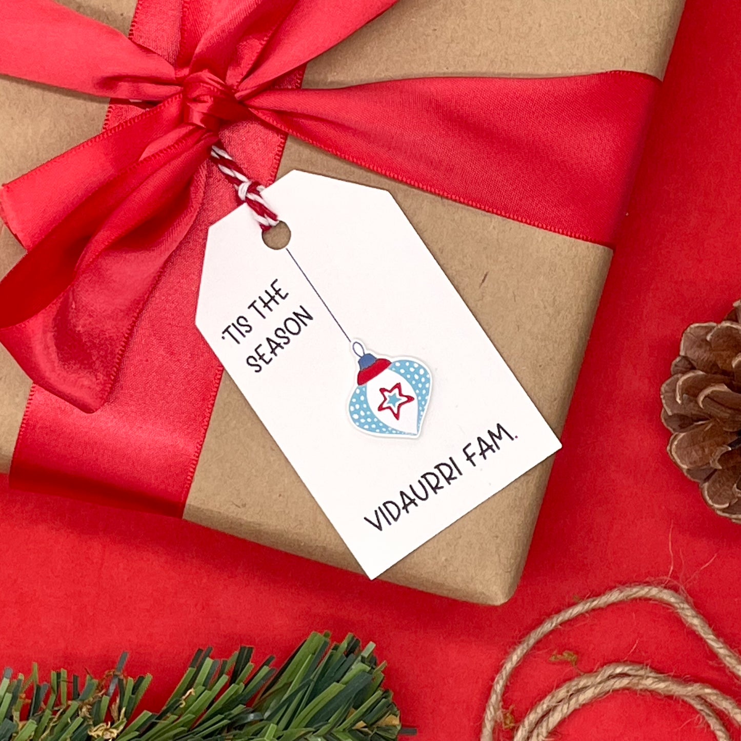 Tis the Season Holiday Gift Tags (Set of 16 Festive Tags)
