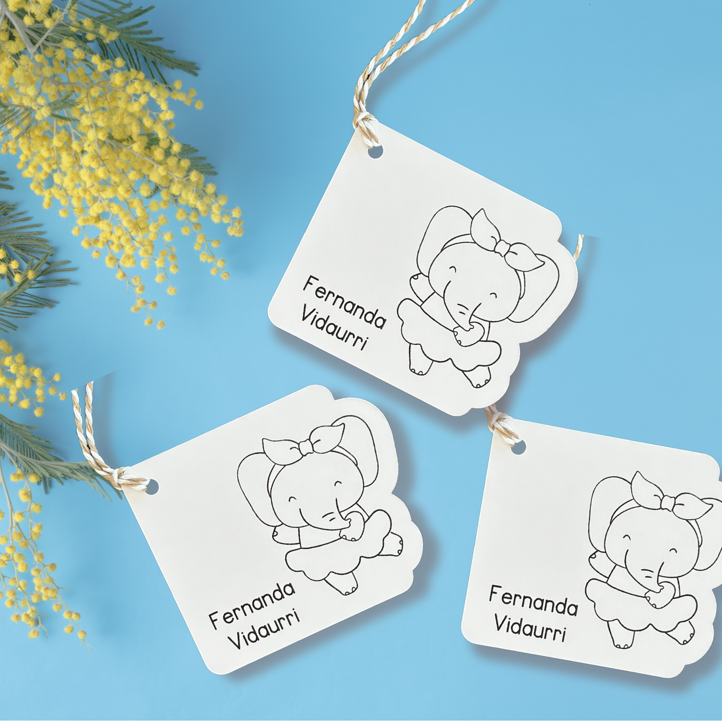 Ballet Elephant Gift Tags (Set of 12 Dance-Themed Tags)