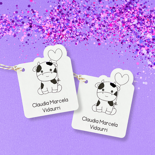 Cow-tastic Balloon Gift Tags (Set of 12)