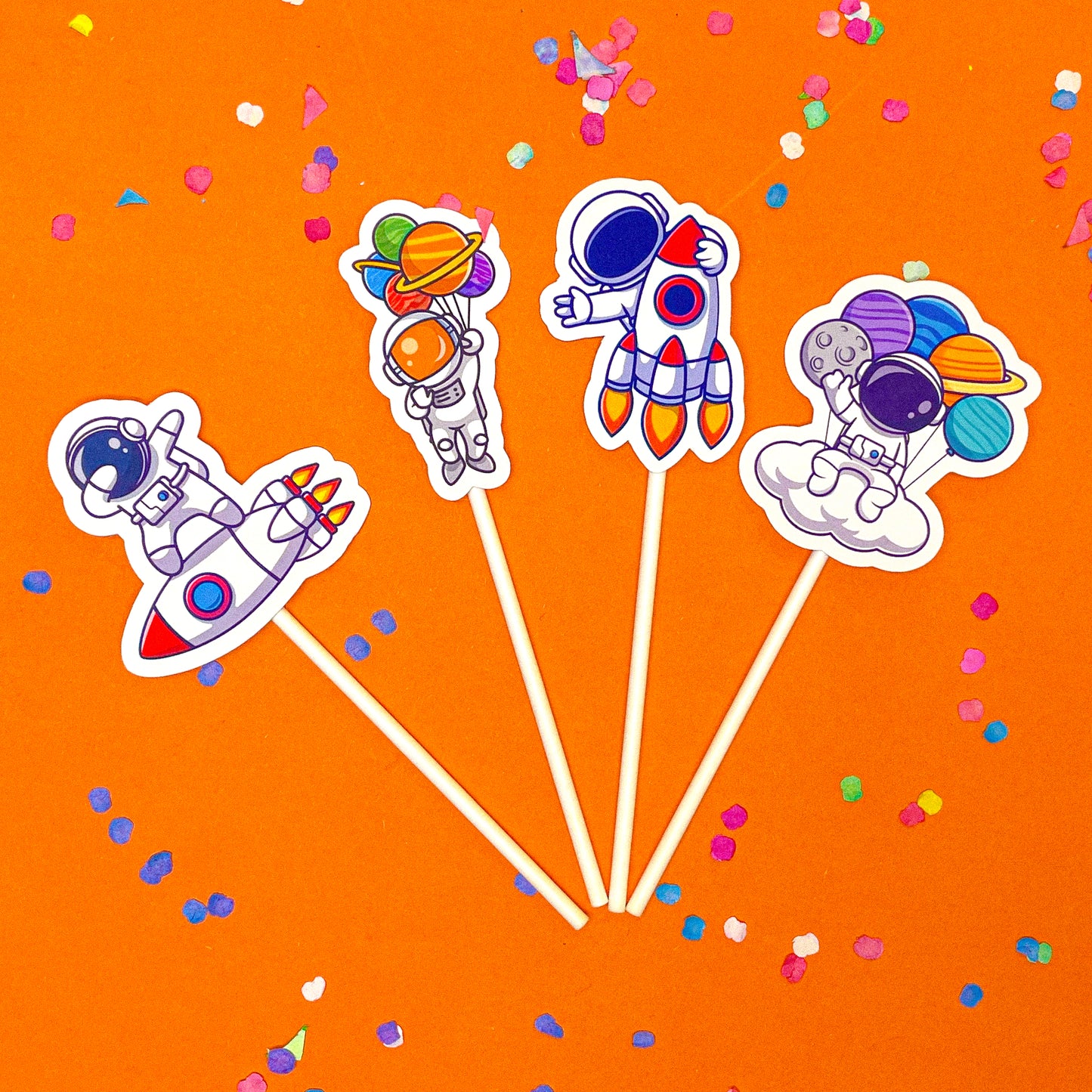 Astronaut Adventure Party Bundle (Set of 12 Space-Themed Tags)