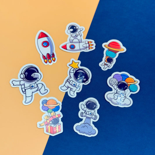 Astronaut Adventures Vinyl Set (8-Pack) – Space-Themed Sticker Collection