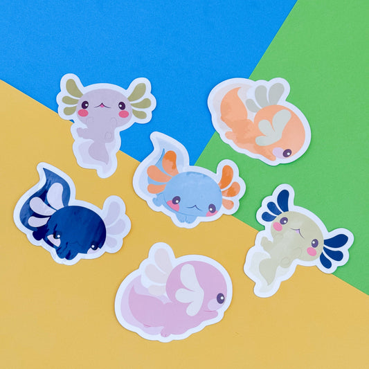 Axolotl of Love Vinyl Set (6-Pack) – Cute and Fun Axolotl Stickers