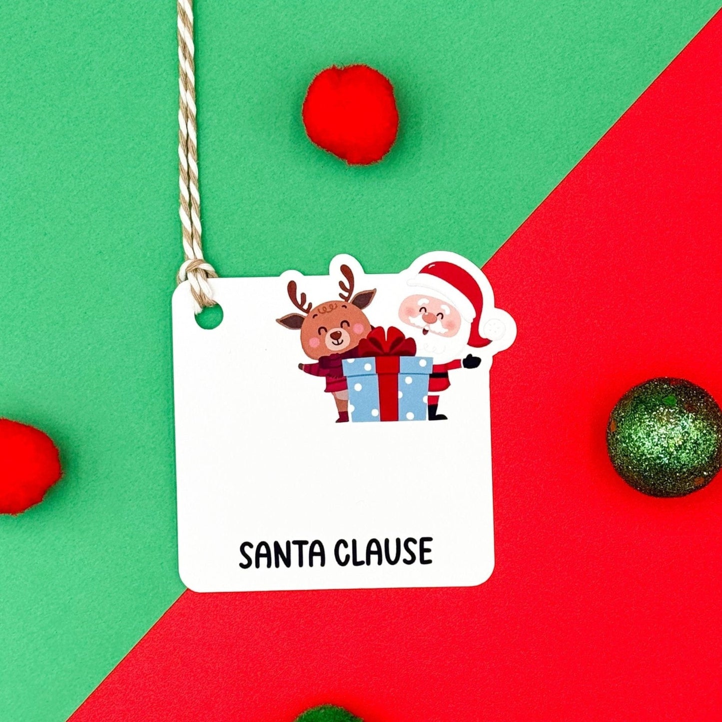 Santa & Rudolph's Jolly Gift Tag Adventure (Set of 12 Christmas Gift Tags)