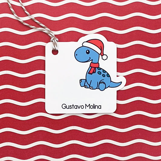 Dinosaurs and Christmas Gift Tags (Set of 12)