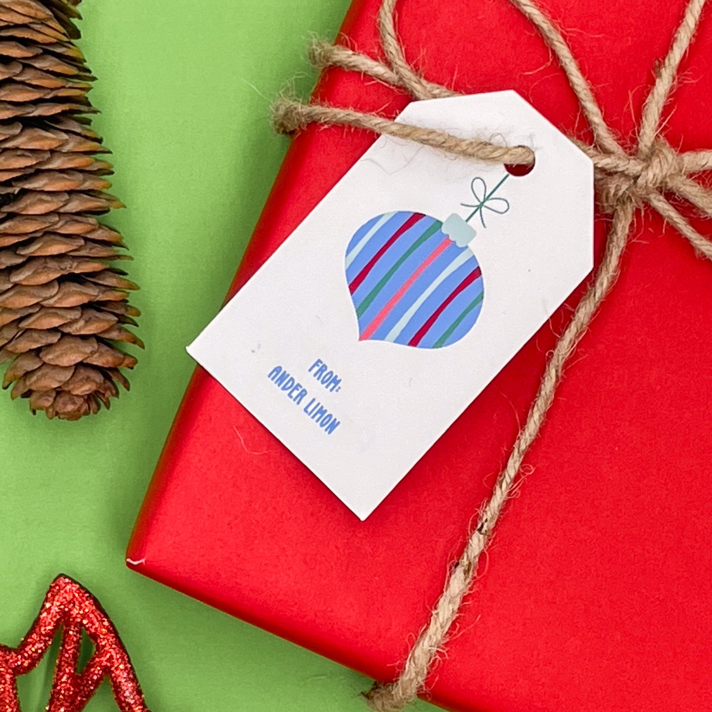 Blue Holiday Gift Tags (Set of 16)