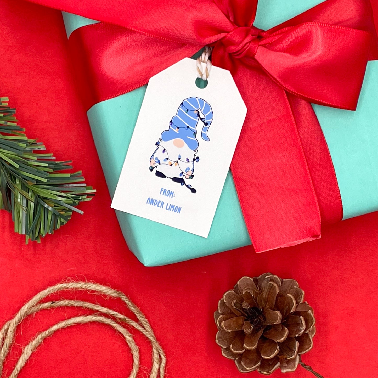 Blue Holiday Gift Tags (Set of 16)