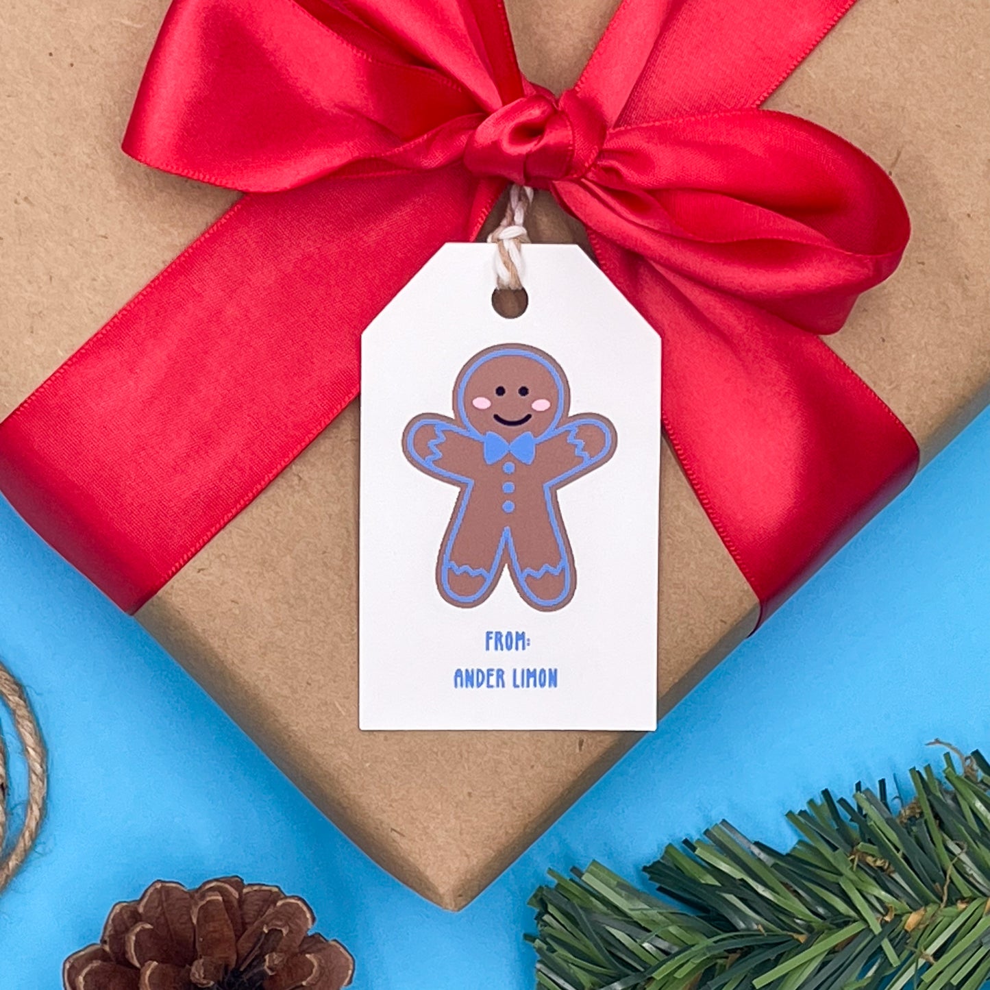 Blue Holiday Gift Tags (Set of 16)