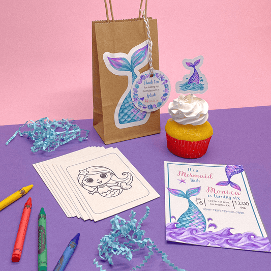 🧜‍♀️ Mermaid Magic Party Bundle - Dive into an Ocean of Celebration! 🌊🎉 (Set of 12)