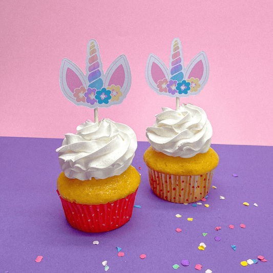 Whimsical Sweet Unicorn Cupcake Toppers (Set of 12)