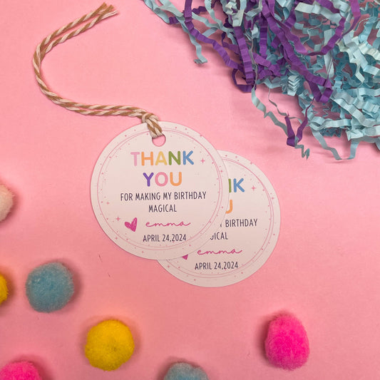 Sweet Unicorn Personalized Thank You Tags (Set of 12)